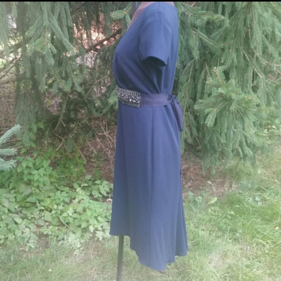 Navy blue Badgley Mischka dress - Picture 3 of 6